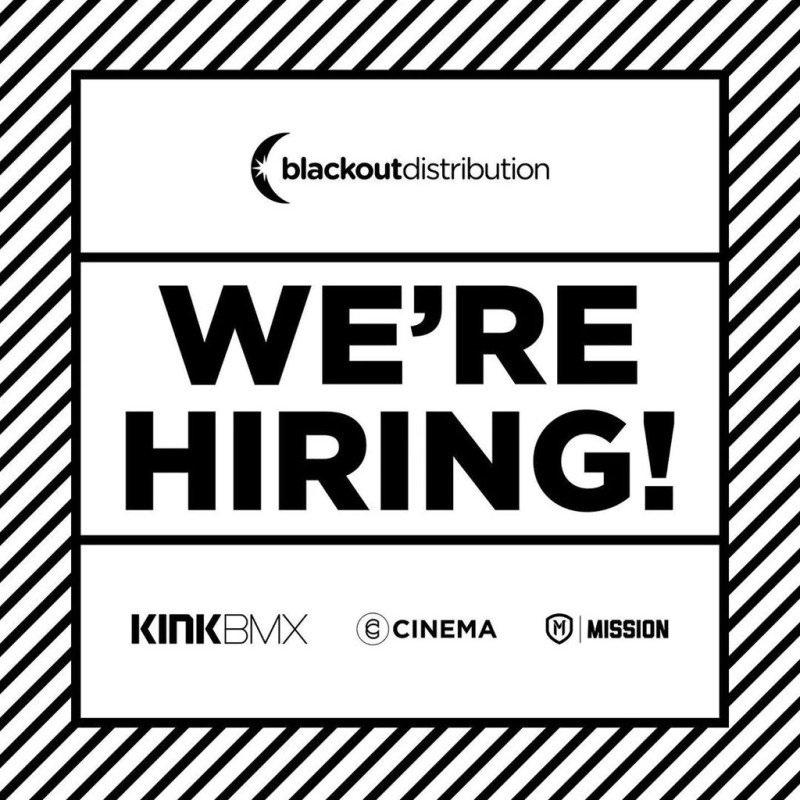 Job Offer by Blackout BMX - Customer Service and Web Store Associate