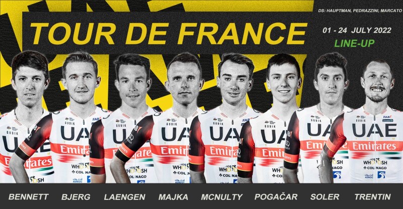 UAE Team Emirates Announce Squad for Tour de France