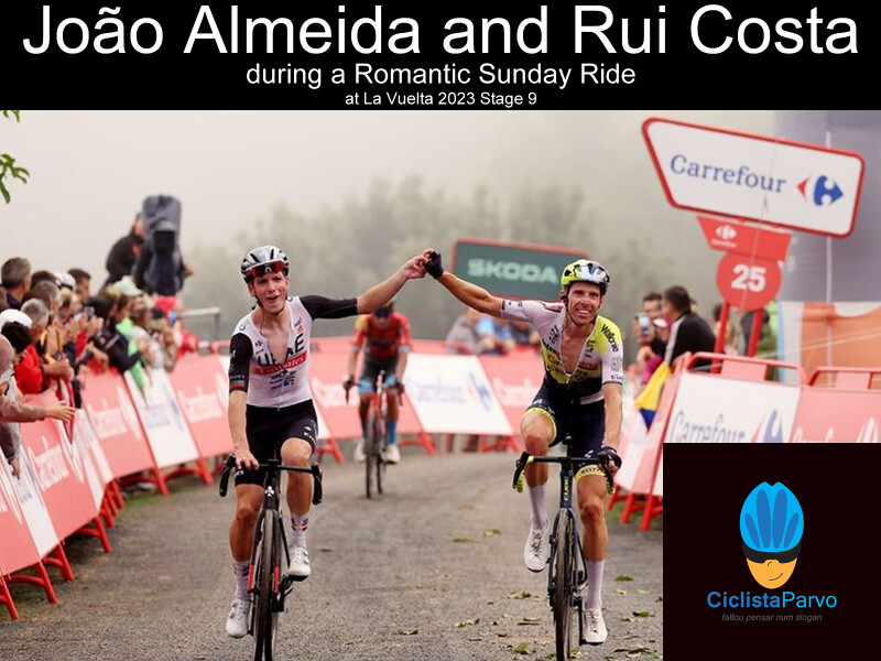 João Almeida and Rui Costa during a Romantic Sunday Ride
