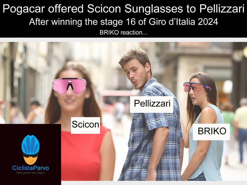 Pogačar offered Scicon Sunglasses to Pellizzari ffter winning the stage 16 of Giro d'Italia 2024