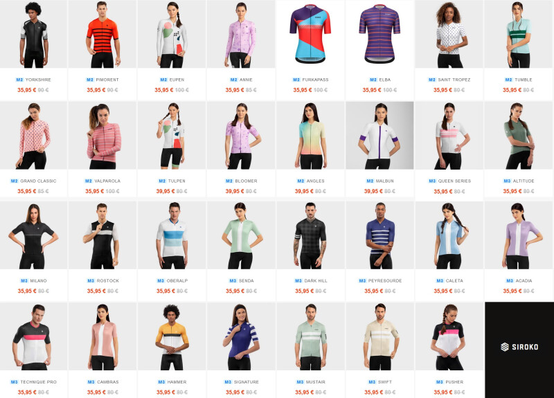 Siroko Sale: M2 and M3 Jerseys for less than 36€
