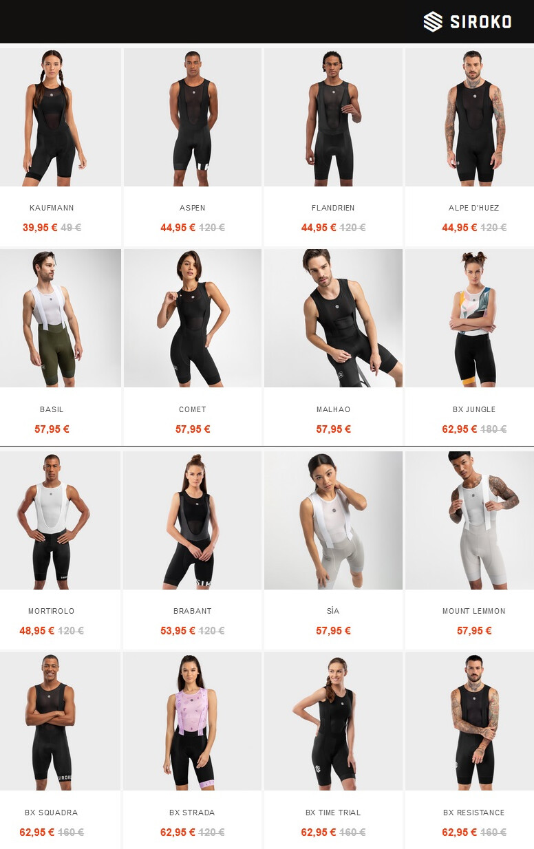 Siroko Sale: BibShorts less than 63€