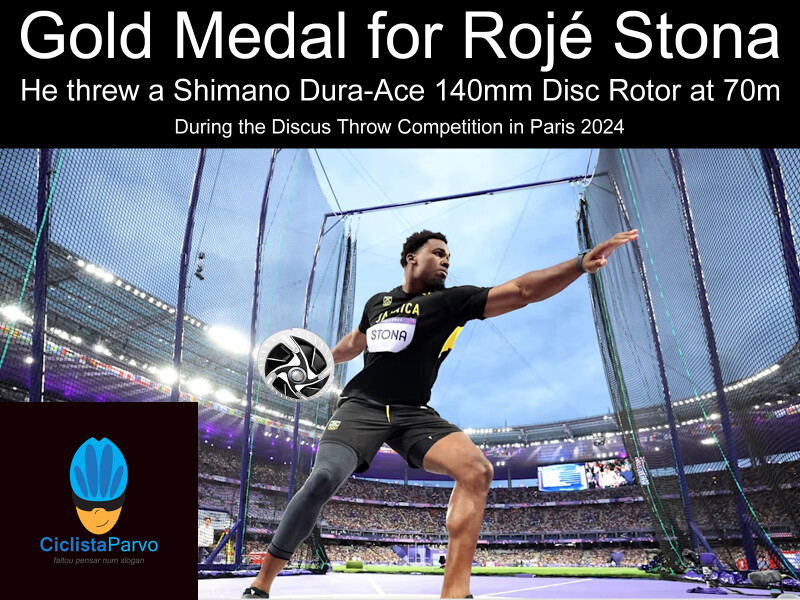 Gold Medal for Rojé Stona: He threw a Shimano Dura-Ace 140mm Disc Rotor at 70m
