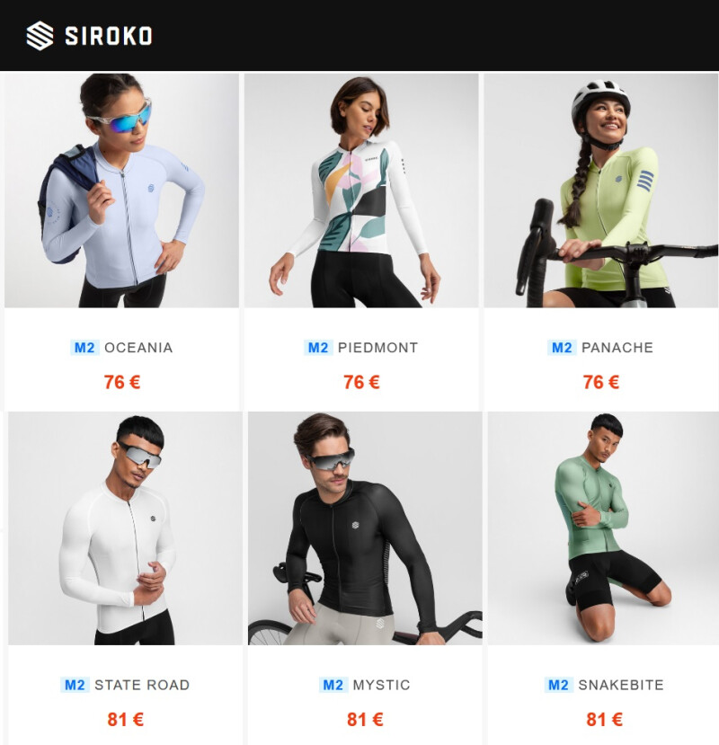 New Siroko M2 Long Sleeve Cycling Jerseys