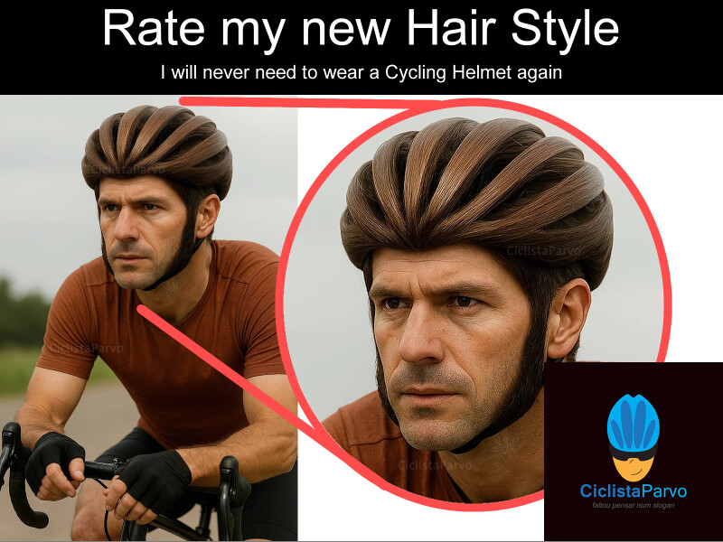 Rate my new Hair Style I will never need to wear a Cycling Helmet again