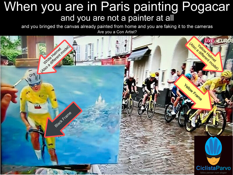 When you are in Paris painting Pogacar and you are not a painter at all
