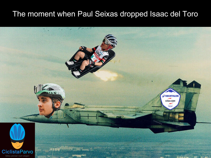 The moment when Paul Seixas dropped Isaac del Toro